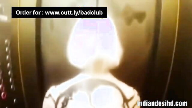 Ex-wife nude in elevator with big ass, ready for hotel fuck