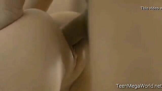 Blonde teen bent over with huge ass spread, fingering wet pussy closeup