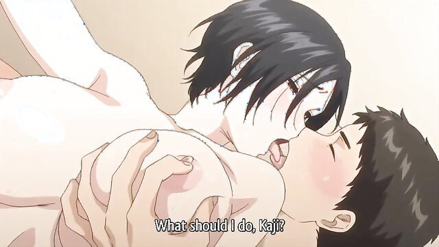 Anime JAV chubby girl passionately kisses guy during missionary sex