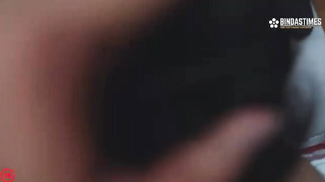 Indian amateur closeup blowjob with cleavage view