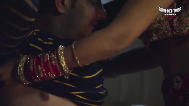 Busty Indian MILF in saree grabs cock, big natural tits tease