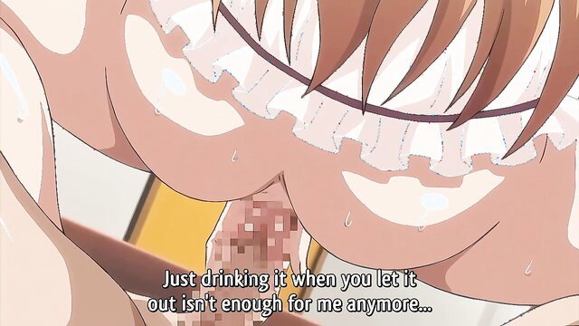 Busty anime big sis with huge tits squeezing censored cock, JAV hentai