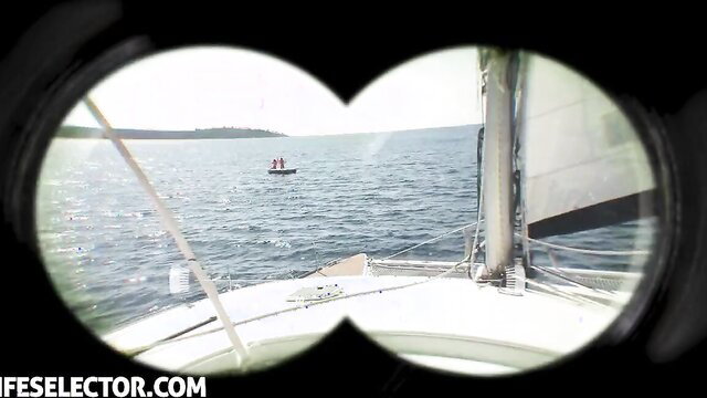 Yacht POV view of Shalina Devine, Alexa Flexy, Alexis Crystal boat voyage