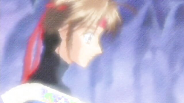 Petite Japanese anime teen with headband profile view