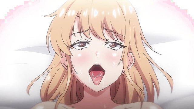 Blonde hentai girl Ane Wa Yanmama ahegao face closeup, ecstatic orgasm in 4K