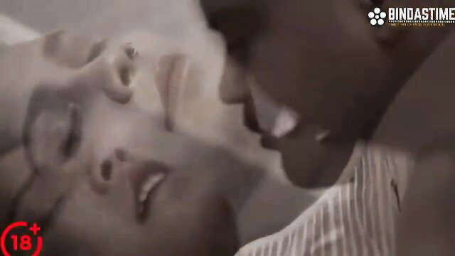 Shikari Bindastimes rough handjob with big tits jizzed on in lingerie