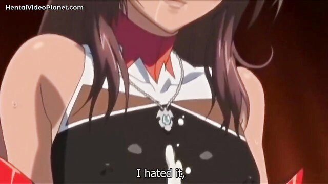 Anime tanned JAV babe with tiny tits hates it, deep dicking closeup