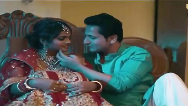 Indian bride in red saree gets fingered by man in kurta, Ullu Mishti 2024