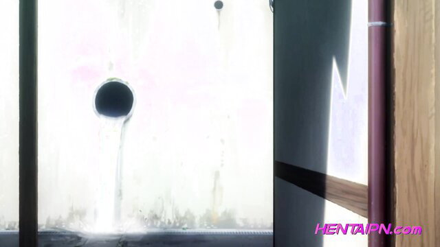 Huge-breasted anime housewife messy creampie drip from pussy