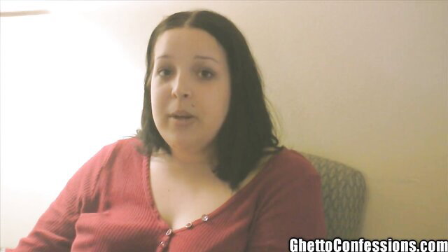 Chubby brunette babe in red top from Ghetto Confessions