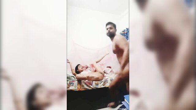Indian men in amateur gay sex on bed, rough action