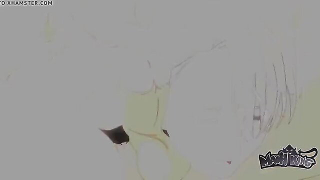 Naughty anime couple morning romp with steamy ass pounding