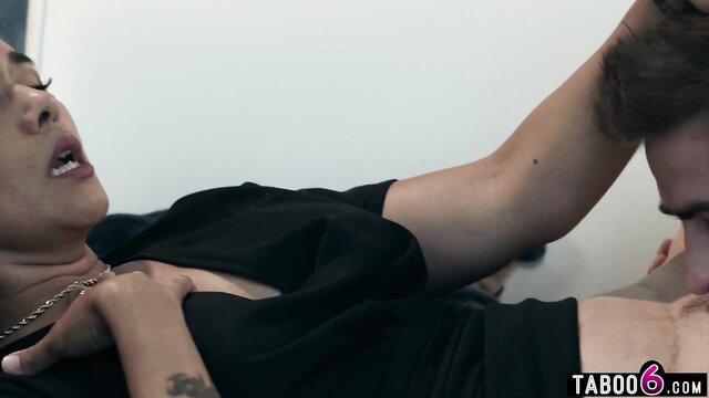 Dana Vespoli grabs stepson in taboo lesbian sex