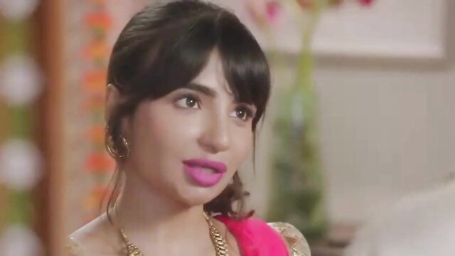 Indian woman in traditional attire looking surprised