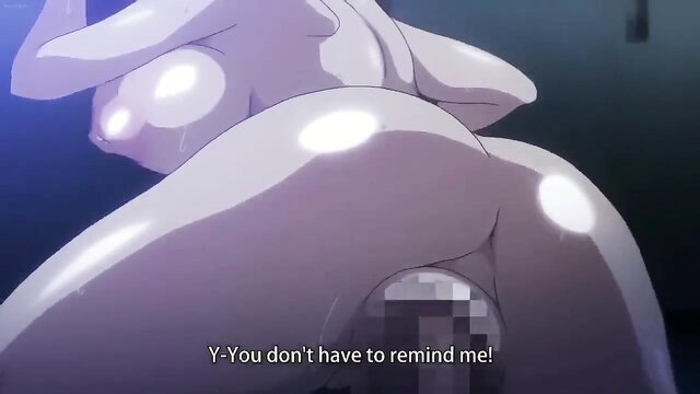 Anime hentai teen nympho wild rough cowgirl ride with censored dick