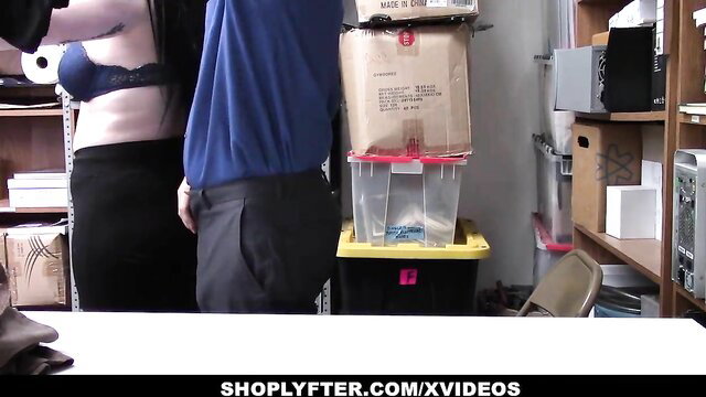 Amilia Onyx big tits shoplifter stripped searched by LP officer