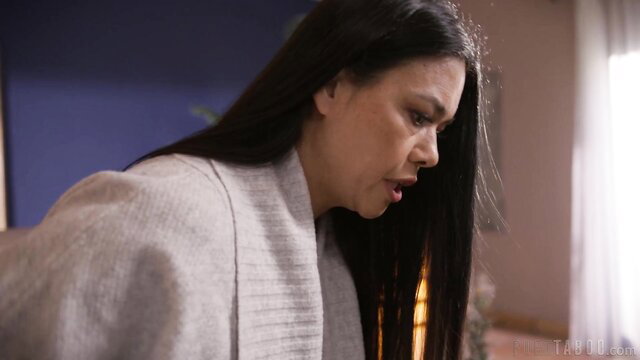 Dana Vespoli intense expression in Swapped In Secret family swap