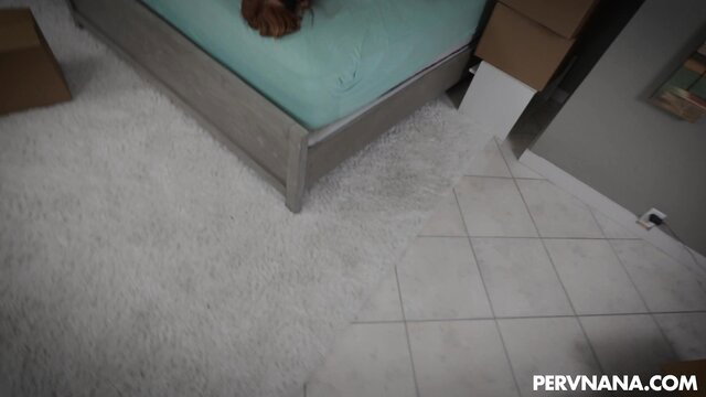 Andi James bent over bed in hot Mylf scene with Jimmy Michaels