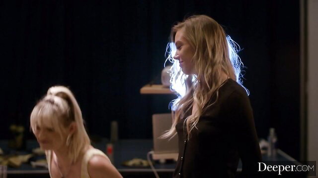 Lulu Chu and blonde in lingerie on Tushy Muse 2 set with Anton Harden