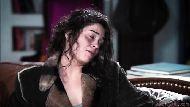 Victoria Voxxx seductive closeup in fur coat, Pure Taboo preview