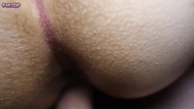 Closeup of thick neighbor's wet pussy and ass in doggy, ready for fucking