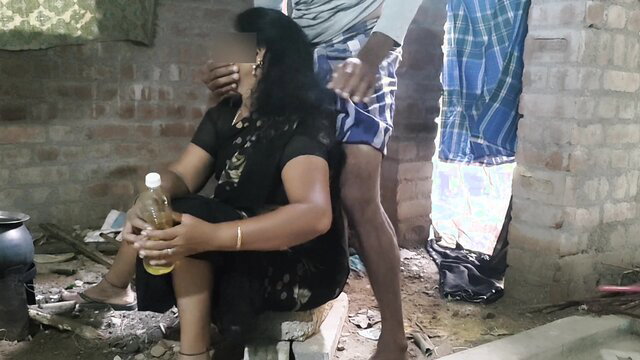 Chubby Indian stepmom groped by stepson-in-law and girlfriend in steamy threesome tease