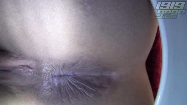 Petite Asian teen's tight pussy and ass up close on webcam