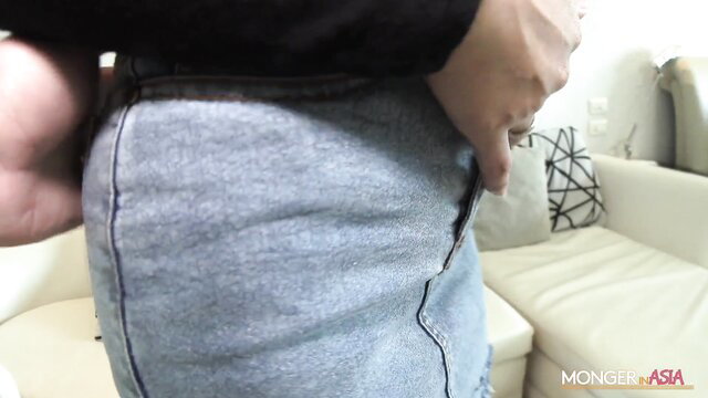 Nani's tight pussy creampied closeup in jeans from Corked Creampies