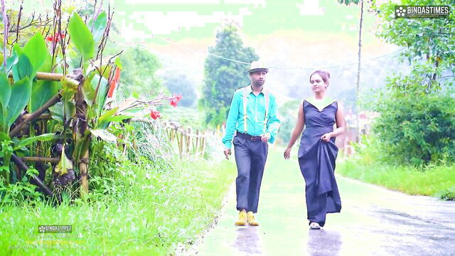 Antim & Bengali Bhabhi walk kinky in jungle road, big booty Indian babes