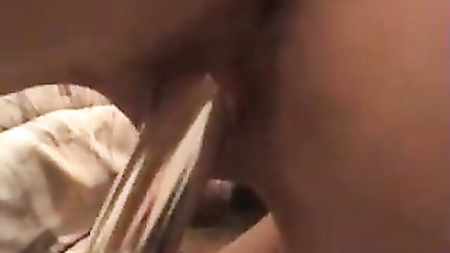 Hot kinky babe gives sloppy blowjob on huge vibrator closeup