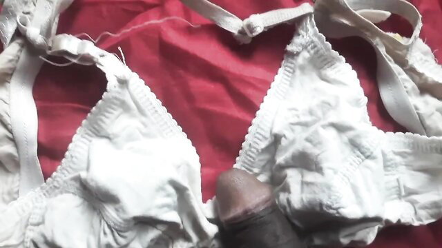 Hot Tamil MILF white bra closeup with penis POV tease