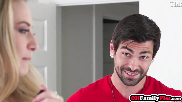 Kyler Quinn blonde teen in tight thong with stepbro OfamilyPies