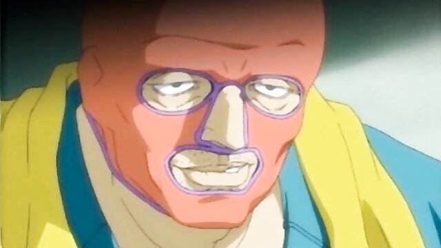 Masked man in luchador mask leers intensely close-up