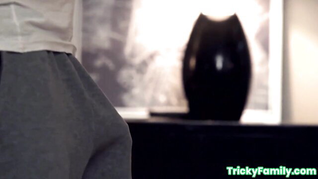 Hot Hungarian stepdad gropes stepdaughter's ass in taboo tease