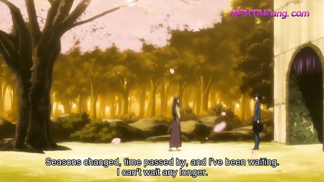 Anata Dake Konbanwa hentai couple in autumn forest, long-haired girl in dress