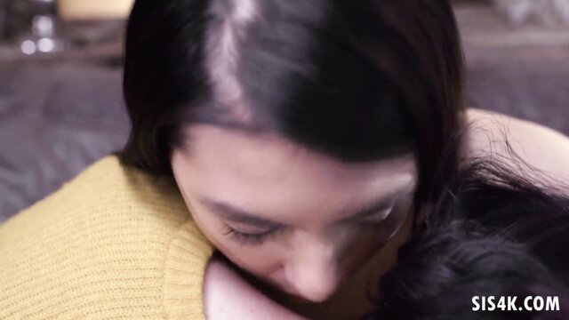 Mina Moon hugs Sawyer Cassidy in hot lesbian embrace