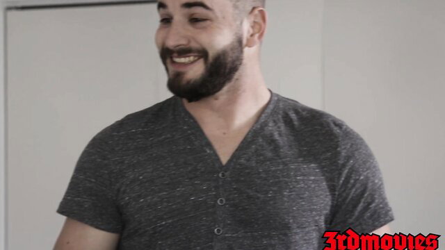 Richelle Ryan smiling in sexy gray V-neck shirt thumbnail