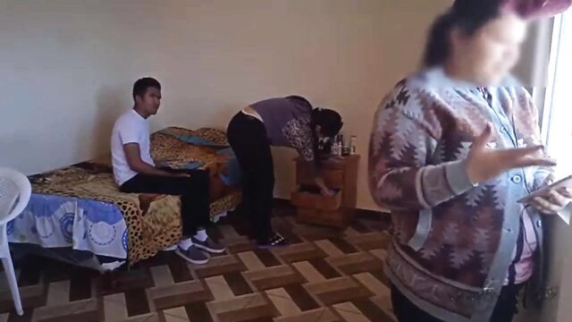 Arab amateur babe bent over big ass tits teased in room