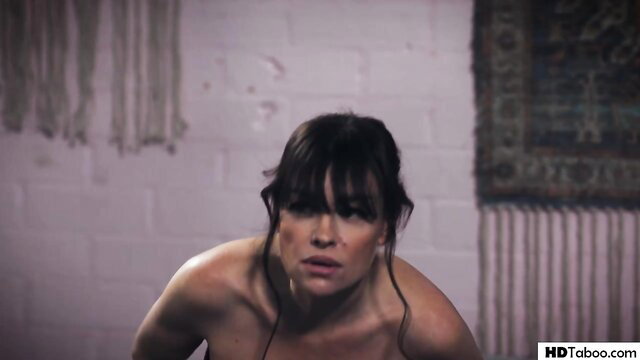 Sovereign Syre topless, intense expression in Pure Taboo scene