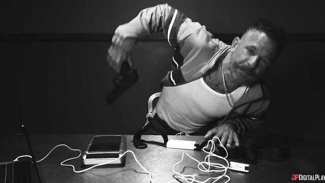 Dirty cop suspect in tense interview holds gun in Digital Playground BTS