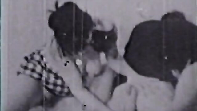 Vintage teen pigtails orgy: real babes roughed up by men, Color Climax