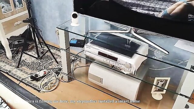 POV stepmom spies on guy fucking realistic sex doll in bedroom