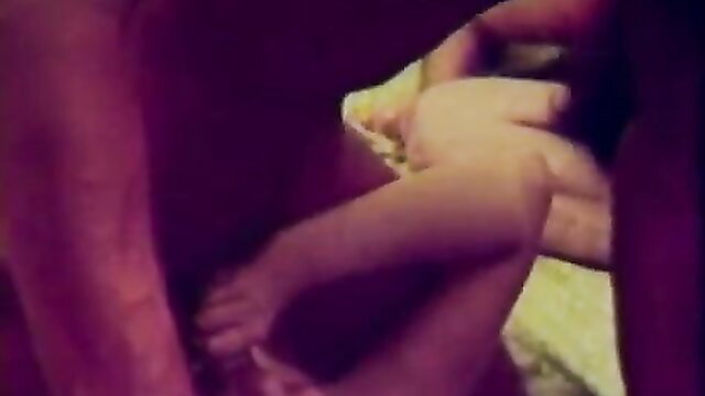 Vintage retro wife swap closeup of hairy pussy fingering and foot play