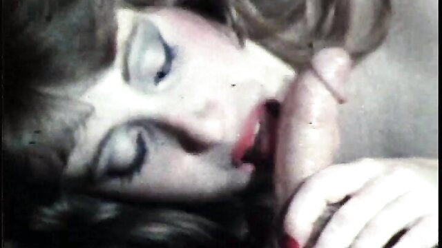 Vintage blonde Marc Wallace sucks cock closeup big tits cumshot