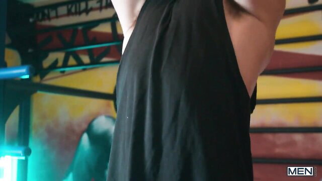 Marcus McNeil's muscular back and ass in kinky threesome with Adrian Zuki