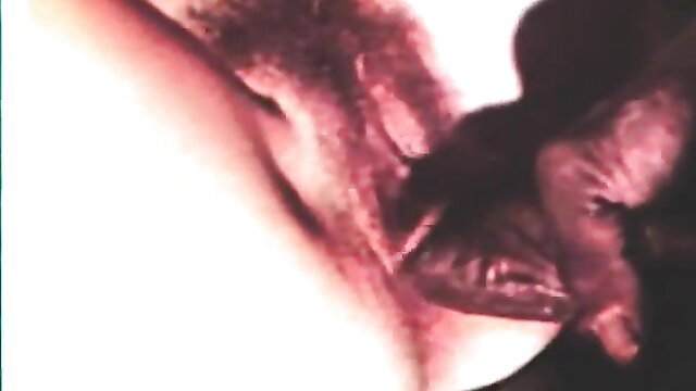 Retro babe hairy pussy fucked by massive black cock closeup