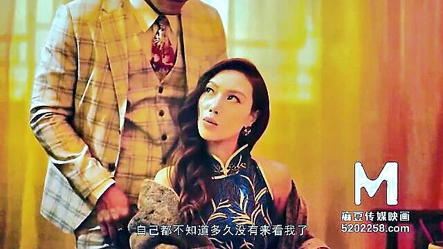 Li Rong Rong in sexy cheongsam with man at Chinese massage parlor