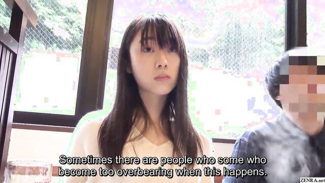Hairy Japanese wife talks cuckolding with blurred man Zenra JAV