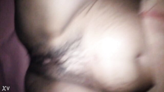 Blurry closeup of aunty's hairy pussy and bush in steamy fuck