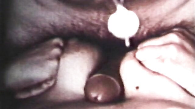 Vintage closeup of wet pussy with tongue licking clit and brown cock